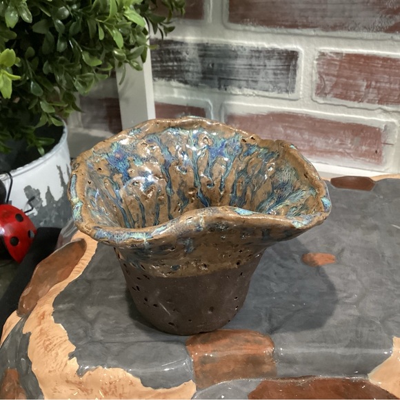 Handcrafted - Stunning - Beautiful - Ceramic Bowl - Vase - Candle Holder - RARE - Picture 3 of 14